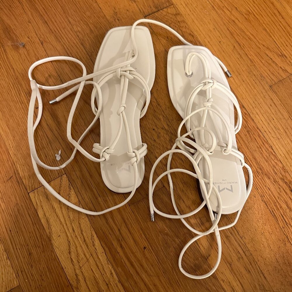 Marc Fischer Strappy White Sandals